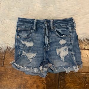 American Eagle Hi Rise Shortie Distressed Size 2